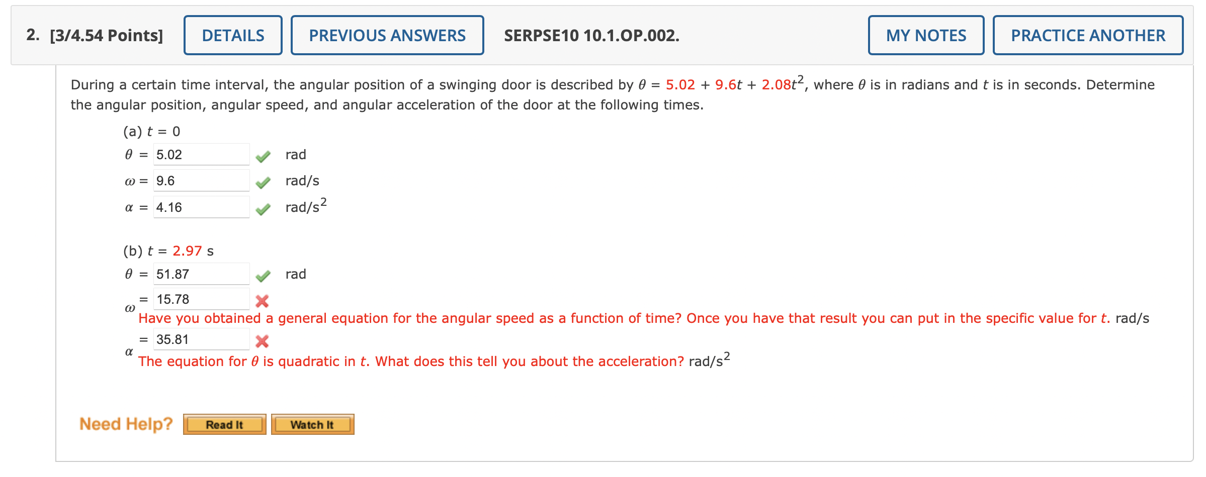 2 3 4 54 Points Details Previous Answers Serpse10 10 1 Op 002 My Notes Practice Another During A Certain Time Interv 1