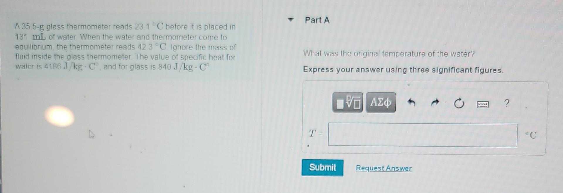 Part A How Much Energy Is Required To Bring A 1 6 L Pot Of Water At 18 C To 100 C The Specific Heat Of Water Is 4186 J 3