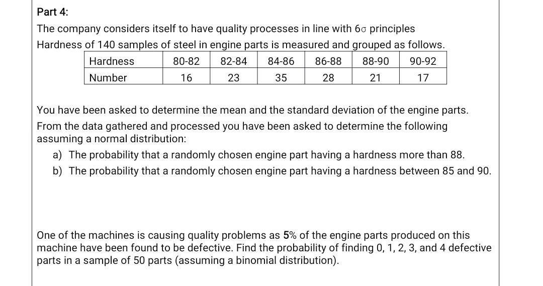 Part 4 The Company Considers Itself To Have Quality Processes In Line With 6o Principles Hardness Of 140 Samples Of Ste 1