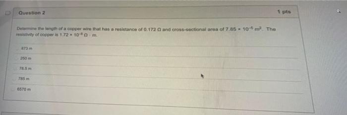 1 Pts Question 1 A Parallel Plate Capacitor With Plates Of Area A And Plate Separation D Is Charged So That The Potentia 2