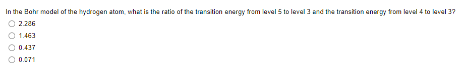 In The Bohr Model The Energy Levels Of Atomic Hydrogen Are Given By Rz E N Where R Is A Constant Z 1 And N Can B 2