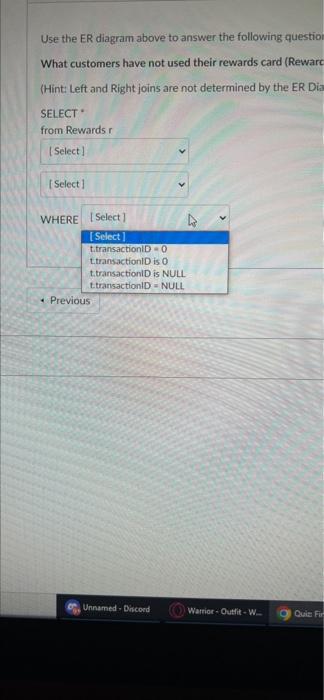 Please Refer To This Image To Answer The Next 4 Questions Items Transactions Pk Barcode 1 10 Pk Transactionid Purchas 4