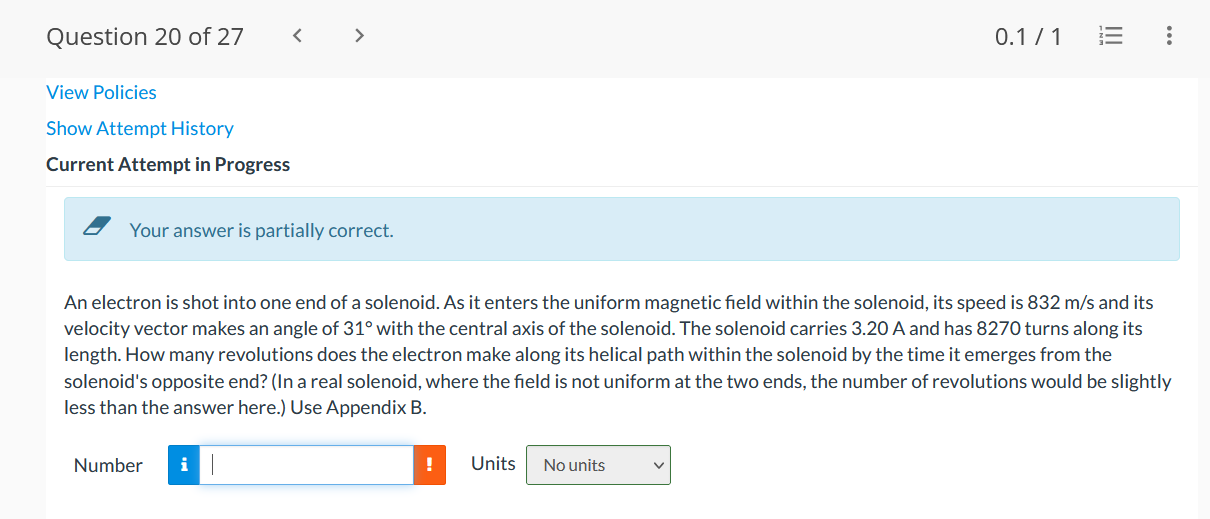 Question 20 Of 27 0 1 1 View Policies Show Attempt History Current Attempt In Progress Your Answer Is Partially Correc 1