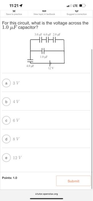 11 21 1 Lte Save To Practice View Topic In Textbook Suggest A Connection For This Circuit What Is The Voltage Across Th 1