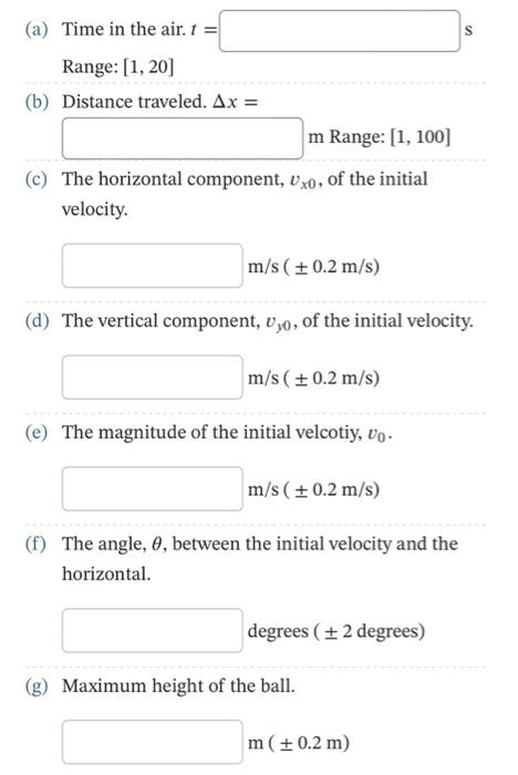 Projectile Motion Of A Ball Throw A Ball A Distance Of 10 M Or More Launch The Ball At An Angle Between About 30 And 6 4