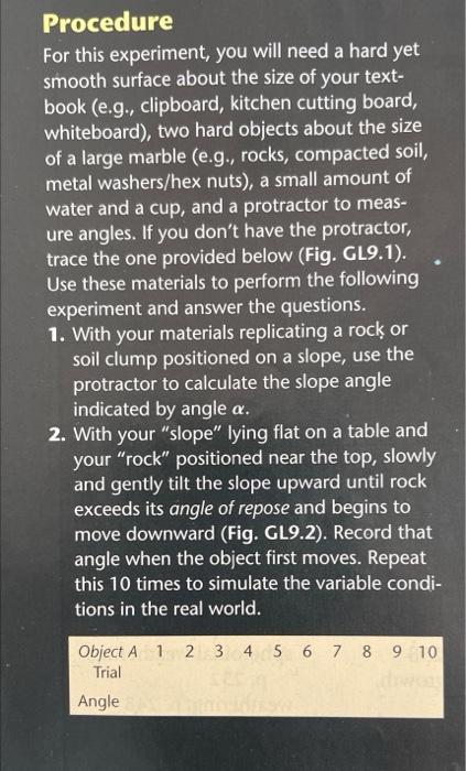 Procedure For This Experiment You Will Need A Hard Yet Smooth Surface About The Size Of Your Text Book E G Clipboar 1