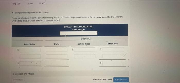 Current Attempt In Progress Blossom Electronics Inc Produces And Sells Two Models Of Pocket Calculators Xq 103 And Xq 2