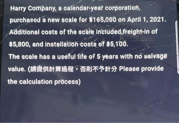 B Compute The Depreciation Expense For 2021 Using The Starght Line Depreciation Method 2
