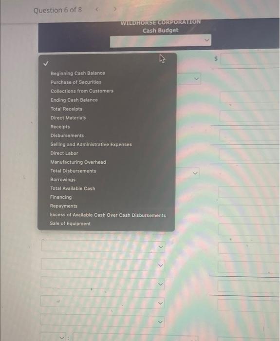 View Police Current Attempt In Progress Wildhorse Corporation Is Projecting A Cash Balance Of 39 000 In Its December 31 4