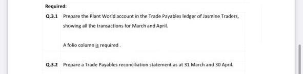 Question 3 Jasmine Traders Is A Home And Nursery Centre Located In Johannesburg Jasmine Traders Is Having Trouble Workin 5