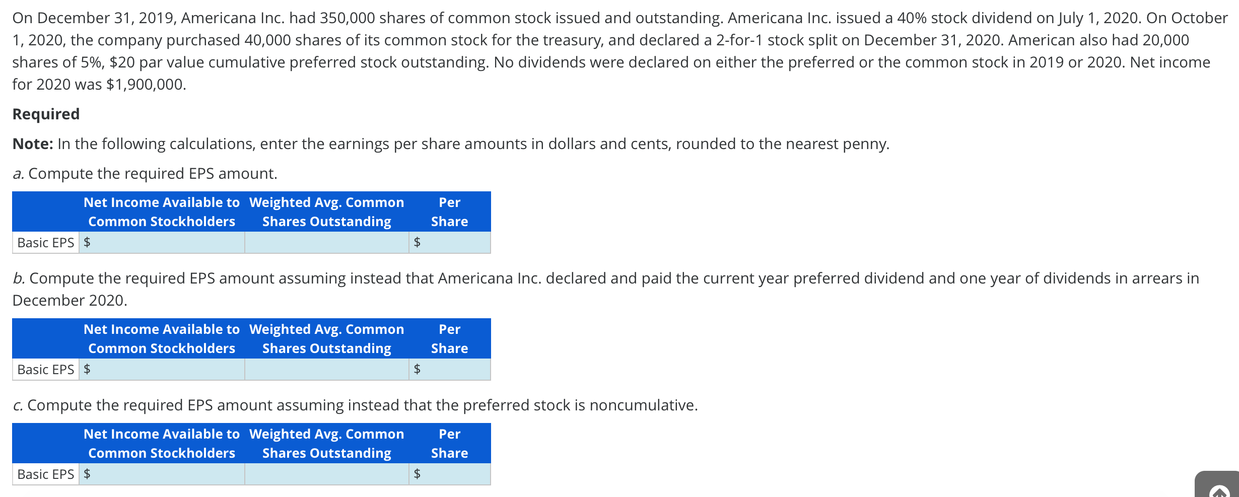 On December 31 2019 Americana Inc Had 350 000 Shares Of Common Stock Issued And Outstanding Americana Inc Issued A 1