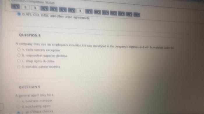 Status Afl Cio Law And Other Union Agreements Questions A Company May Use An Employee S Lewention It It Was Developed 1