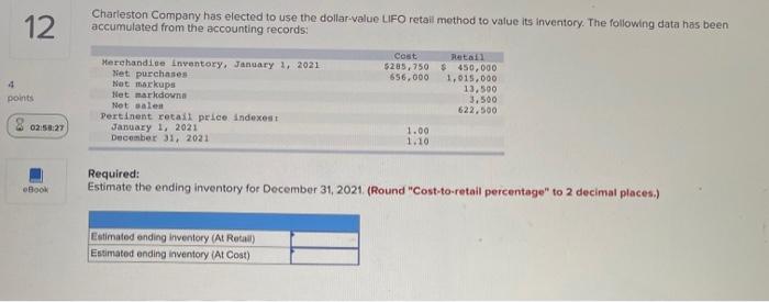 Od Help 11 Cindy Lou Linens Uses The Conventional Retail Method To Estimato Its Ending Inventories The Company Records 2