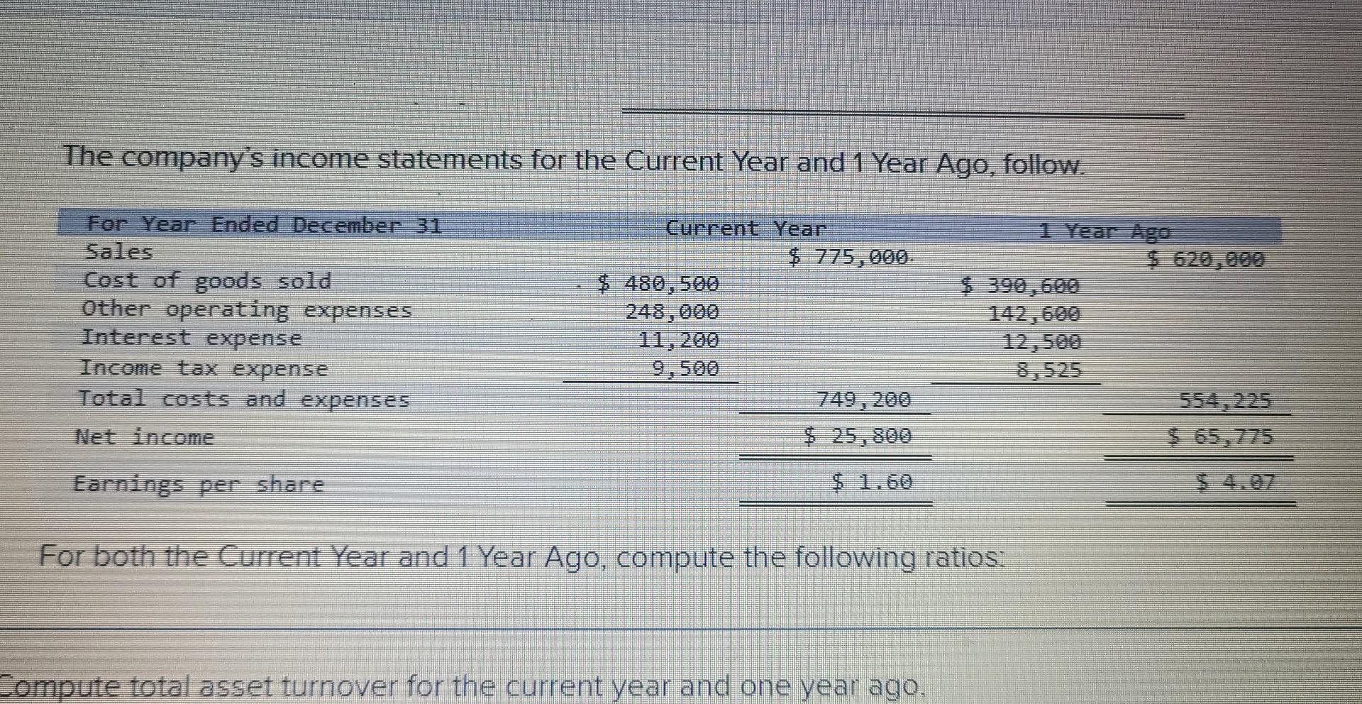 Line Tollowing Information Applies To The Questions Displayed Below Simon Company S Year End Balance Sheets Follow Cu 2