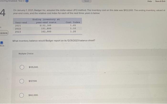 B Linguini Inc Adopted Dollar Value Lifo Dvl As Of January 1 2021 When It Had An Inventory Of 844 000 Its Invento 2