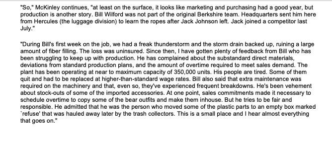 Introduction Janet Mckinley Is Employed By The Quality Products Corporation A Publicly Traded Conglomerate The Corpora 9