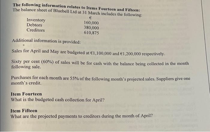 The Following Information Relates To Items Nine And Ten Tipple Company Produces A Product That Has A Regular Selling Pri 2