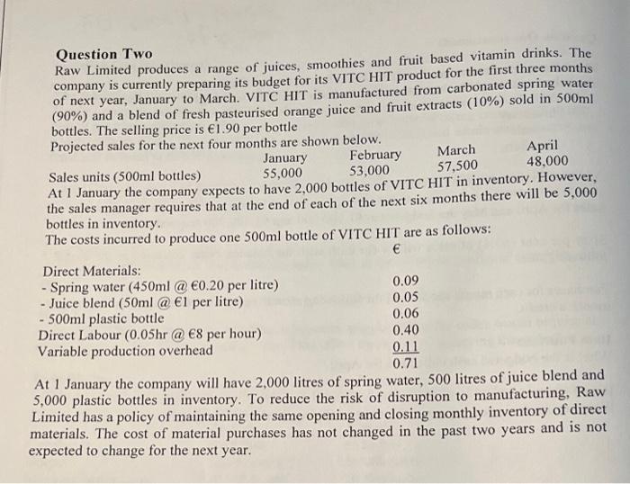 The Following Information Relates To Items Nine And Ten Tipple Company Produces A Product That Has A Regular Selling Pri 4