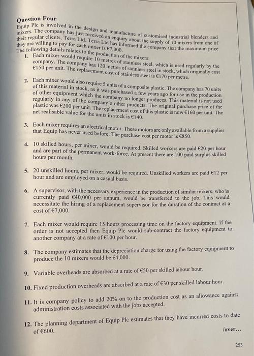 The Following Information Relates To Items Nine And Ten Tipple Company Produces A Product That Has A Regular Selling Pri 7