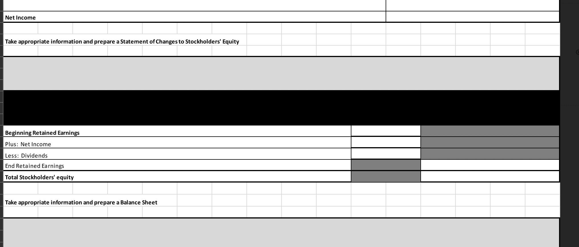 A Fill Out The Financial Statement From The Images Start From Bottom To Top Please Opened A Bank Account With Previous 1