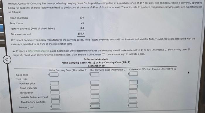21 8 4 Fremont Computer Company Has Been Purchasing Carrying Cases For Its Portable Computers At A Purchase Price Of 57 1