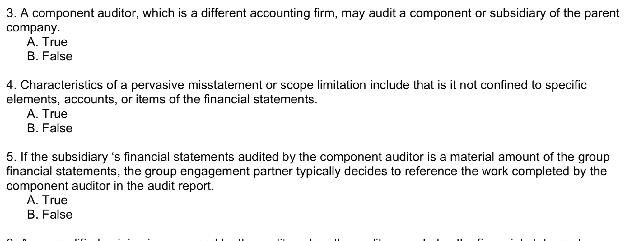 3 A Component Auditor Which Is A Different Accounting Firm May Audit A Component Or Subsidiary Of The Parent Company 1