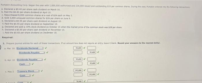 Pumpkin Accounting Corp Began The Year With 1 000 000 Authorized And 214 000 Sued An Outstanding Or Common Shares Durin 1