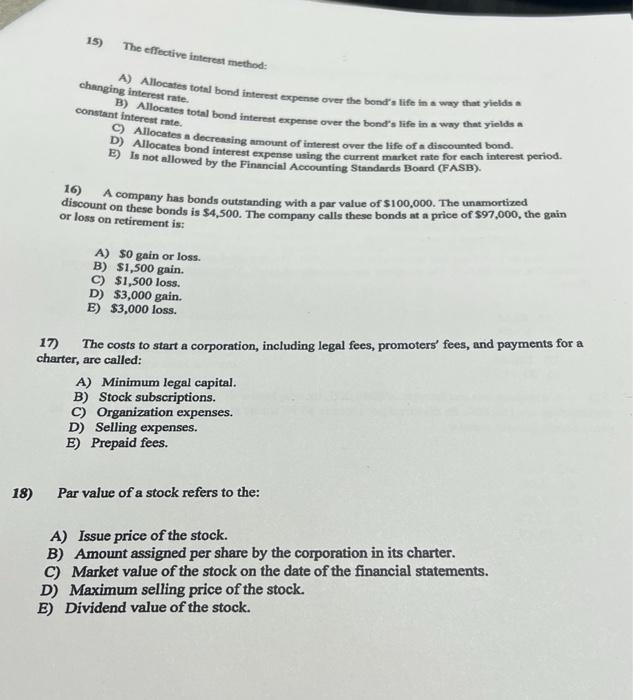 13 When A Bond Seie At A Premium A The Contract Rate Is Above The Market Rate B The Contract Rate Is Equal To The Ma 2