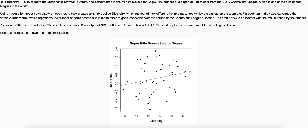 Talk This Way To Investigate The Relationship Between Diversity And Performance In The World S Top Soccer League The 1