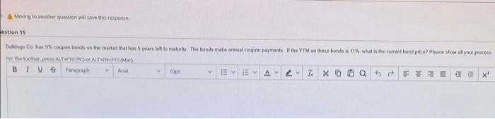 Moving To Another Question Will Save The Response Estion 15 But He Coupon Bonds On The Matthathas 5 Years Of Tomaty The 1