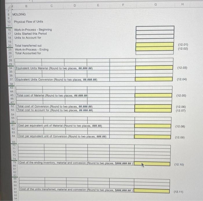 3 4 Part 4 6 Process Costing Weighted Average 7 8 General Information 9 10 The I See The Light Company Has A Related 2