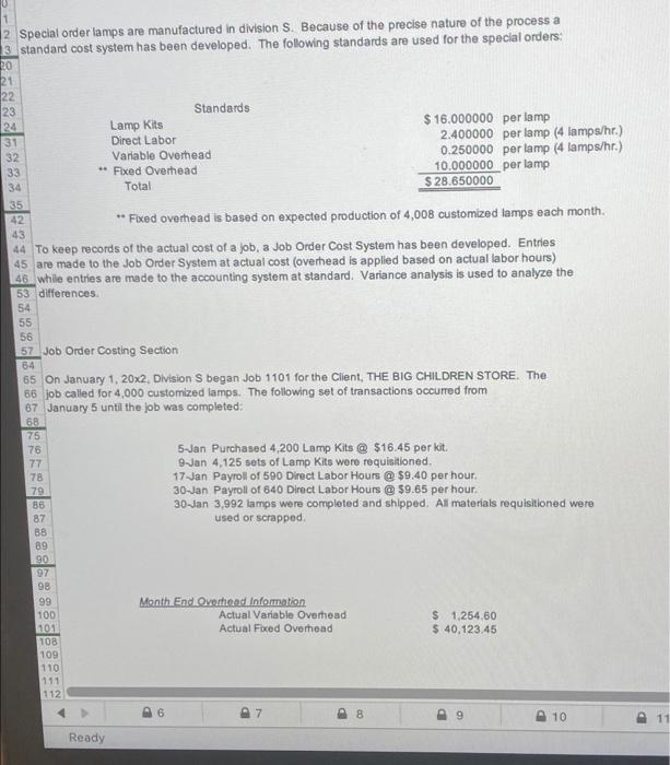 3 4 Part 4 6 Process Costing Weighted Average 7 8 General Information 9 10 The I See The Light Company Has A Related 4