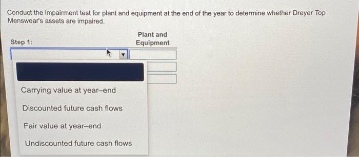 Part 1 Of 3 1 Dreyer Top Menswear Ltd Reported Net Plant And Equipment Of 1 610 000 These Assets Cost 2 522 000 Wit 2