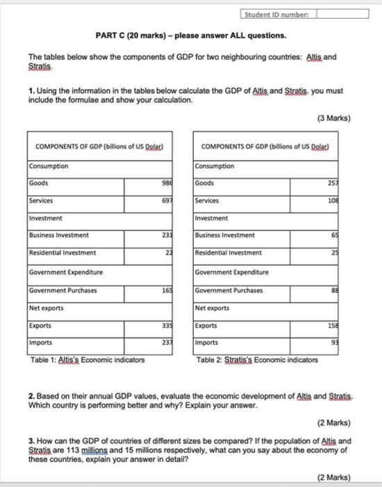 Student Id Number 3 The Following Table Gives Demand Schedule For Good A Price Quantity Demanded Qd 100 200 9 2