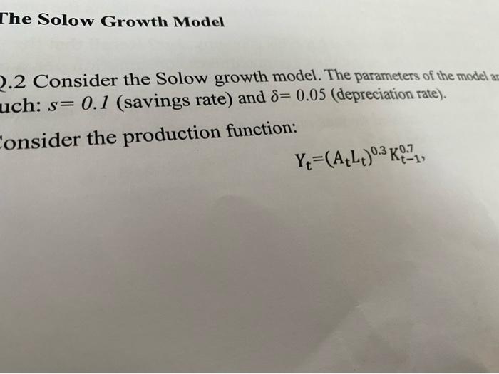 Where The Time And The The Law Of Motion For Capita Tak Www Productivity And Labor Grow A Fixed Rates And You L 1 L 2