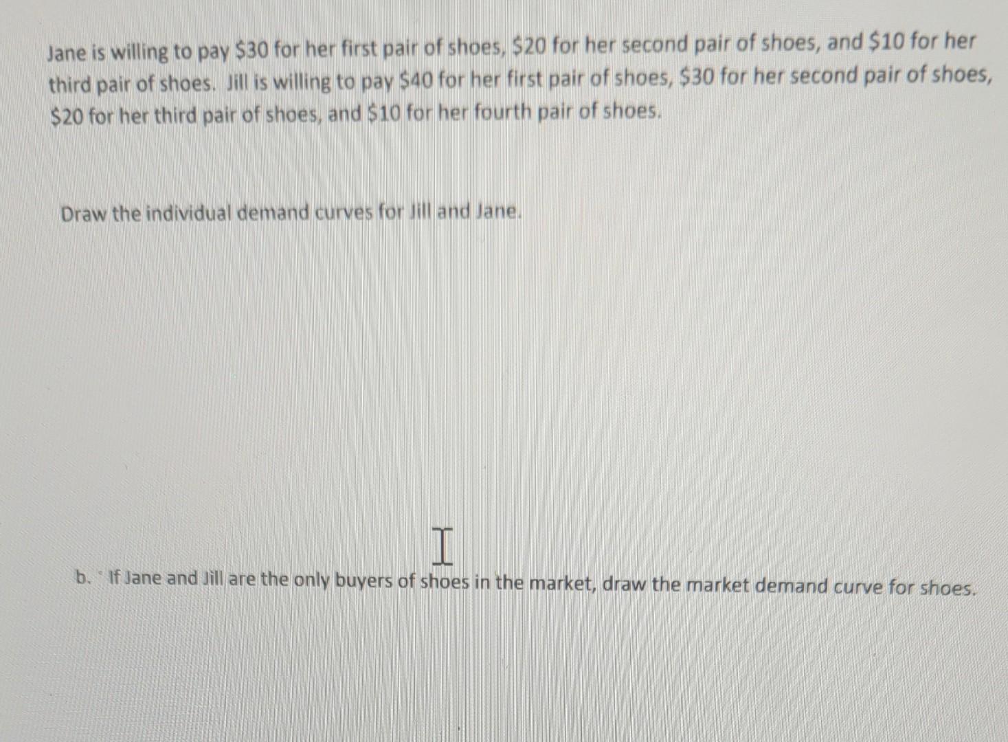 Jane Is Willing To Pay 30 For Her First Pair Of Shoes 20 For Her Second Pair Of Shoes And 10 For Her Third Pair Of 1