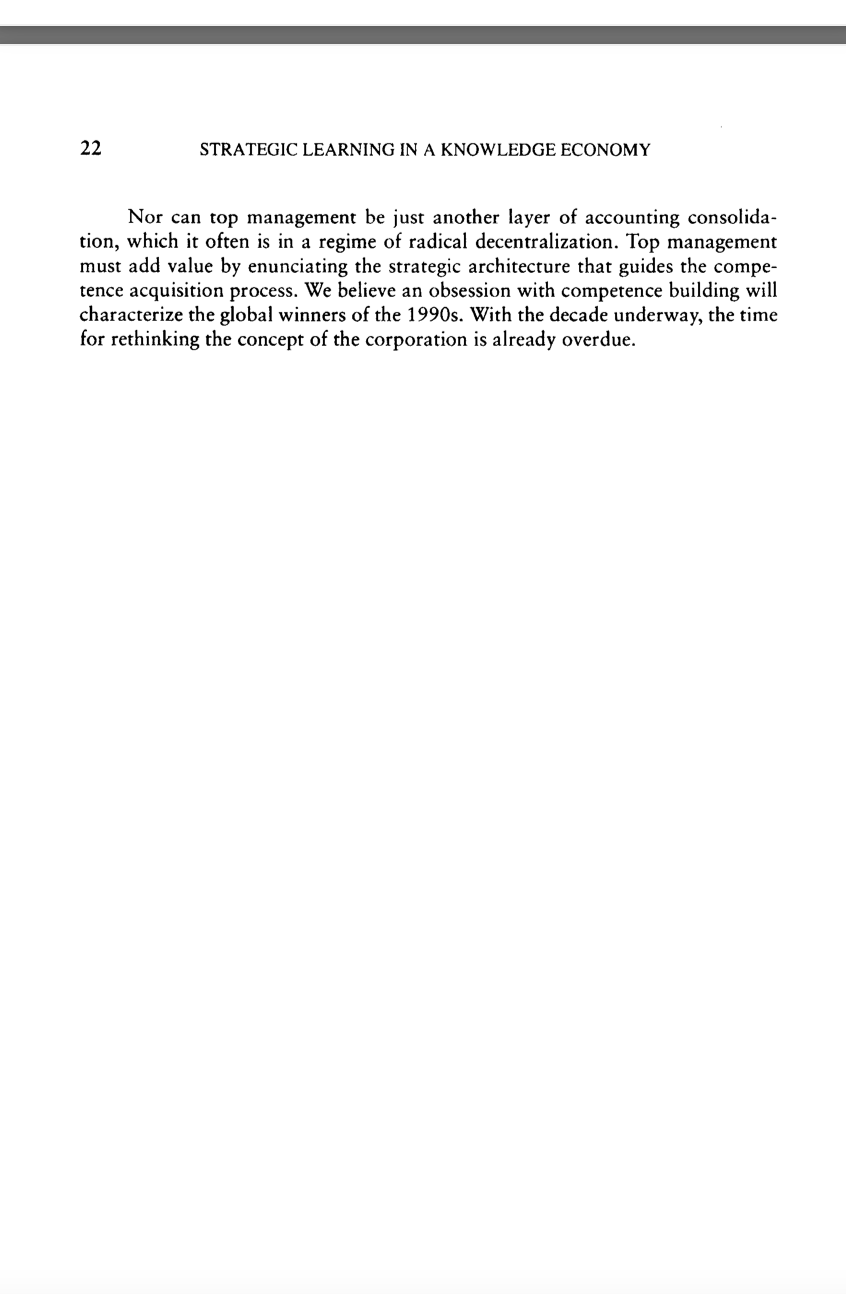 Write An Essay 900 To 1100 Words The Critical Task For Management Is To Create An Organization Capable Of Infusing P 3
