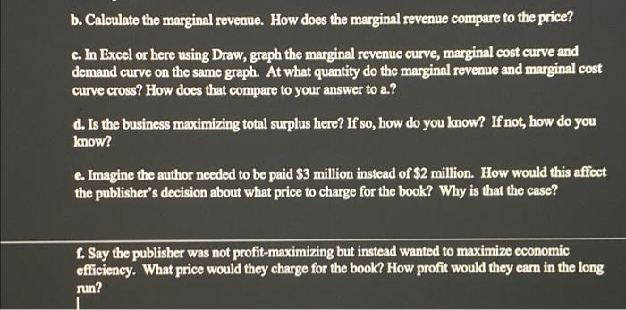 1 A Publisher Faces The Following Demand Schedule For The Next Novel From One Of Their Most Popular Authors The Author 2