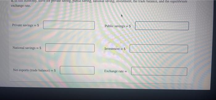 Question On Stacked The Open Economy Work It Out Question 1 Consider An Economy With The Given Equations Y C I G 3