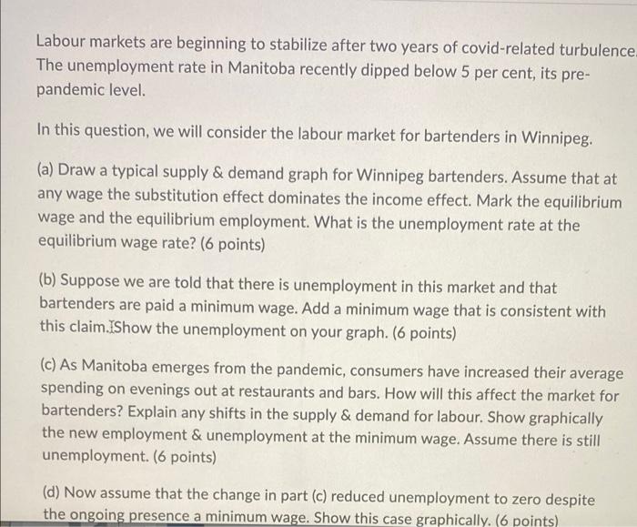 Labour Markets Are Beginning To Stabilize After Two Years Of Covid Related Turbulence The Unemployment Rate In Manitoba 1
