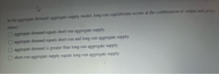 La Terdeday Medet Long Ruilibrium Theo Demands Herram Pregate Supply Were Demandas Showrun And Long Run Aggregate Suppl 1