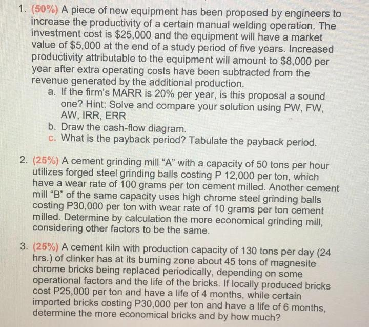 1 50 A Piece Of New Equipment Has Been Proposed By Engineers To Increase The Productivity Of A Certain Manual Weldin 1