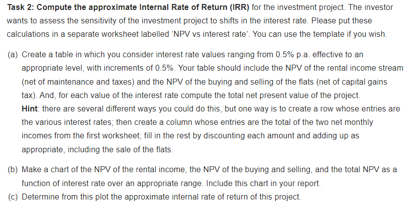 Interest Rate Initial Capital Number Of Years 2 83 648074 00 9 Initial Value Flat 1 Initial Value Flat 2 Rent 1 Rent 2 2