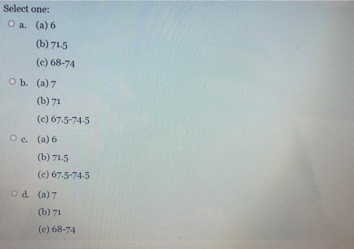 Use The Given Frequency Distribution To Find The A Class Width B Class Midpoint Of The Fifth Class C Class Boundaries 2