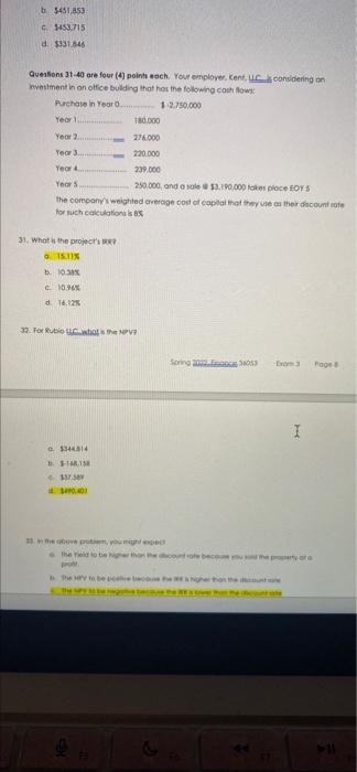 In The Rubio Llc Example Above Assume That The Company Bought The Office Building Using 70 Mortgage Debt Of An Interes 2