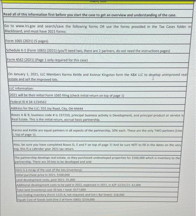 Read All Of This Information First Before You Start The Case To Get An Overview And Understanding Of The Case Go To Www 1