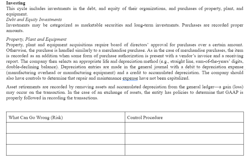 Using The Narrative Of The Business Processes Or Transaction Cycles That Are Relevant To An Entity S Financial Reporting 1
