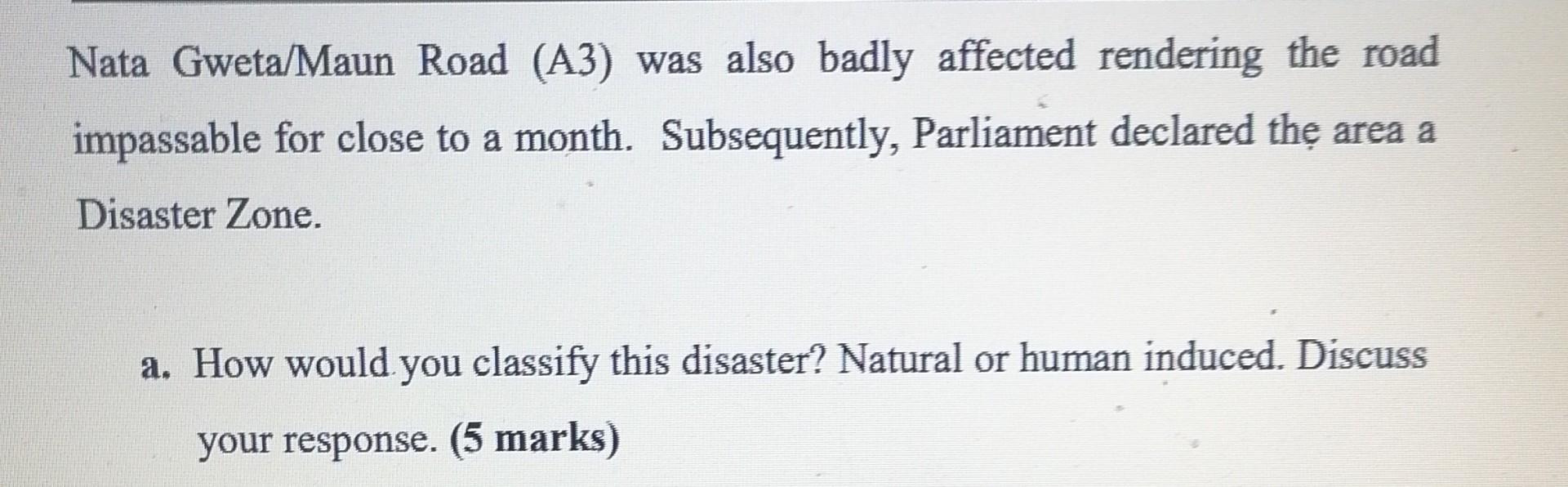 2 3 100 Question 3 Gweta Zoroga And Tsokatshaa Villages In The Central District Are Prone To The Devastating Impact 2