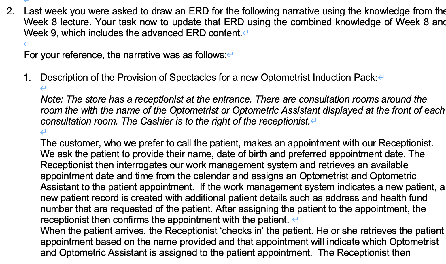 Week 9 Tutorial Questions Exercises 1 Doctor Prescription In This Hospital The Er Diagram Needs To Be Updated With S 2