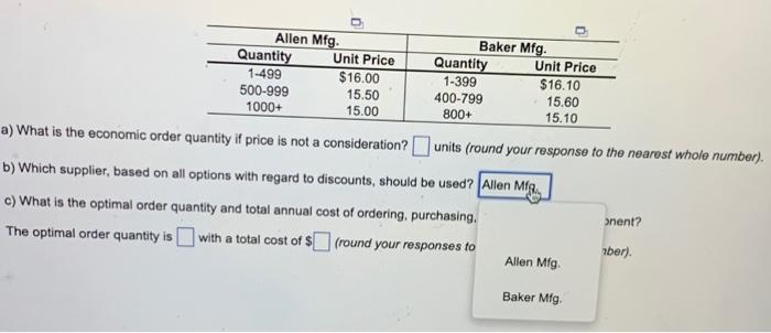 M P Vanoyen Manufacturing Has Gone Out On Bid For A Regulator Component Expected Demand Is 700 Units Per Month The It 3